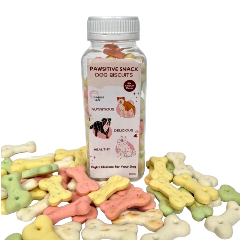 Calcium Rainbow Dog Biscuit 100gram - Snack Cemilan Kalsium Puppy Anjing Dog Treat Cemilan Dog Snack Biscuit Anjing -  Snack Kalsium Anjing Treat Stick Cemilan Sehat Dari Daging Buah dan Sayur Segar