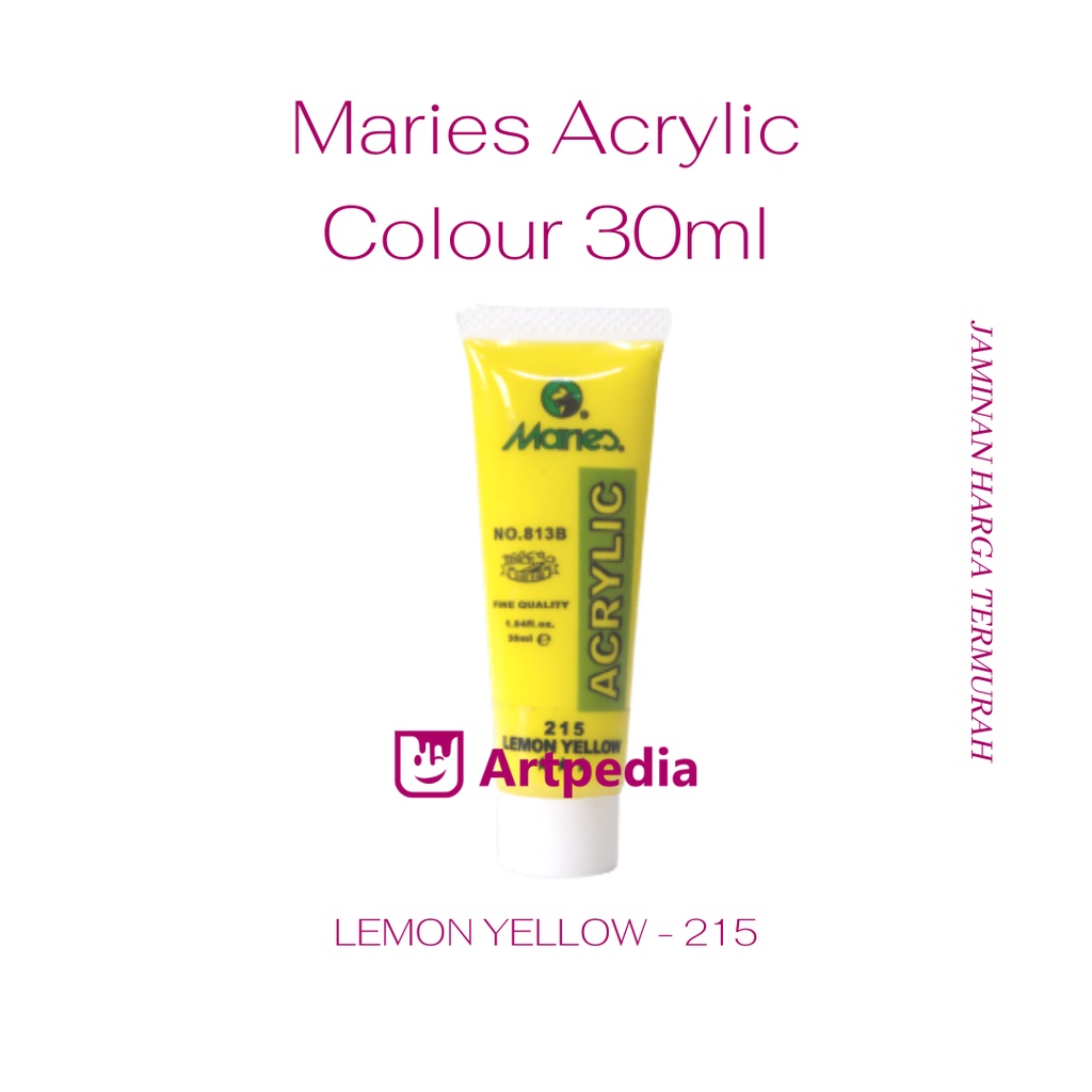 

Maries - Lemon Yellow / Maries Acrylic Paint 30ML (Cat Akrilik) Warna Lemon Yellow