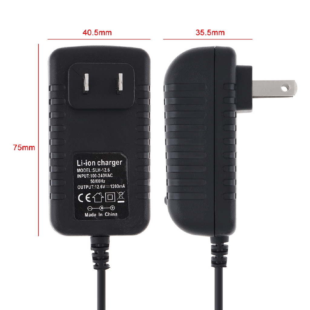 Charger Isi Ulang Baterai Lithium Portable 12.6V