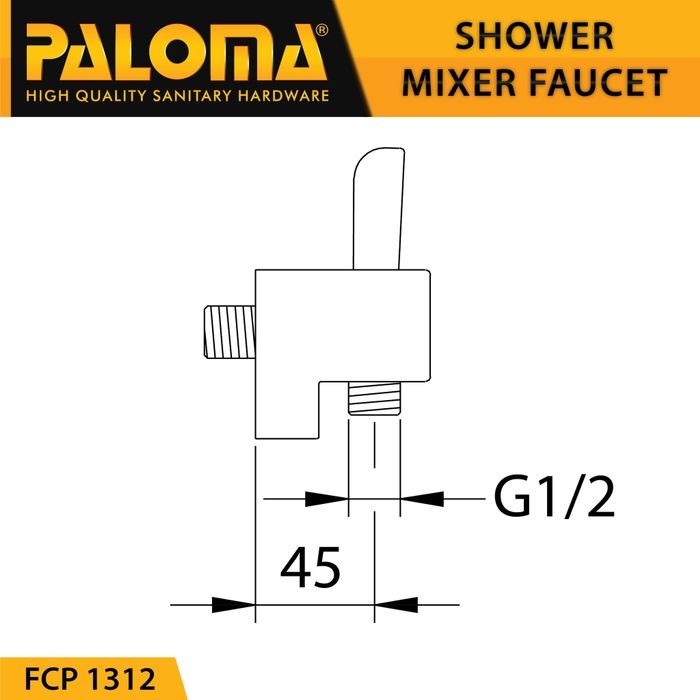 PALOMA FCP 1312 Keran Mixer Shower Mandi Panas Dingin Kran Air