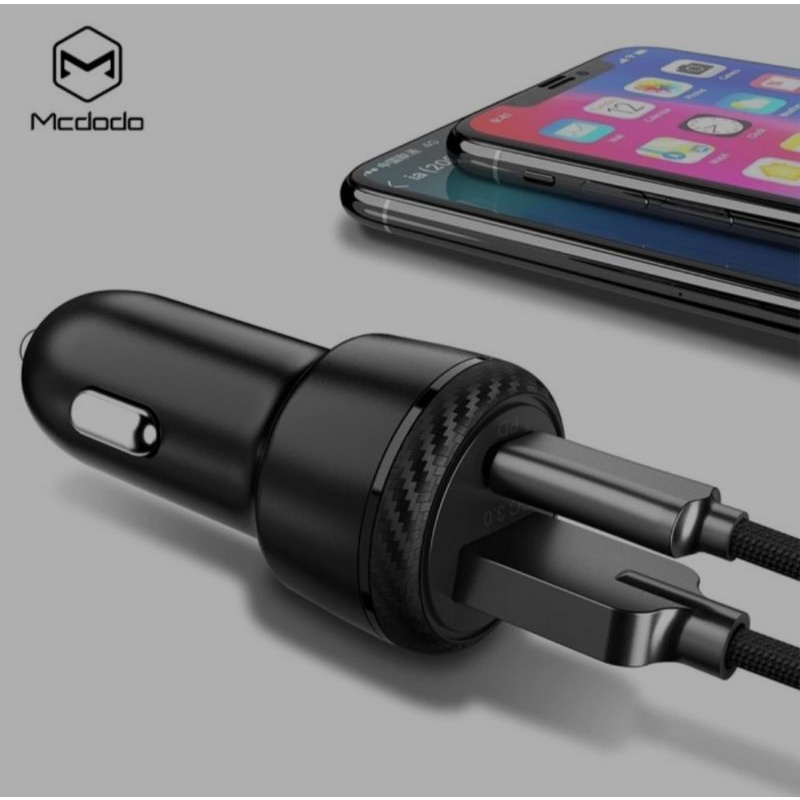 Mcdodo Car Charger 38W Quick Charger 3.0 + PD Dual Output USB-C &amp; USB