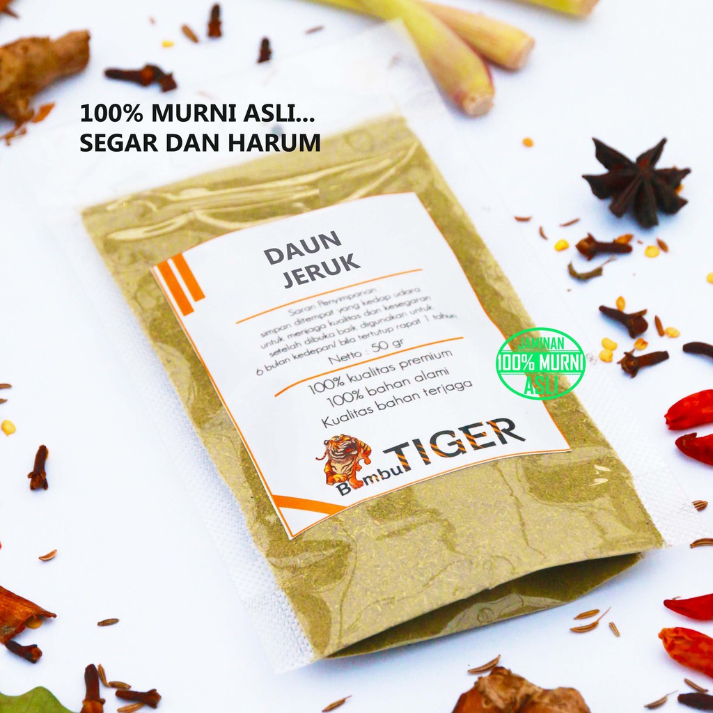 DAUN JERUK BUBUK - Kafer Leaf Murni / Bumbu Tiger