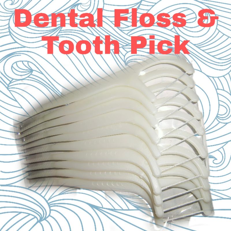 Dental Floss Tooth Pick 10 / 30 pcs Benang Tusuk Congkel Pembersih Sela Gigi For Healthies Teeth Gum