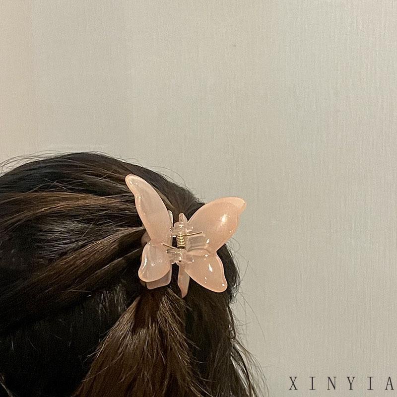 【COD】Jepit Rambut Butterfly Kristal Transparan Untuk Wanita Butterfly Jepit Rambut Bentuk Kupu-Kupu Dan Hiu Gaya Elegan