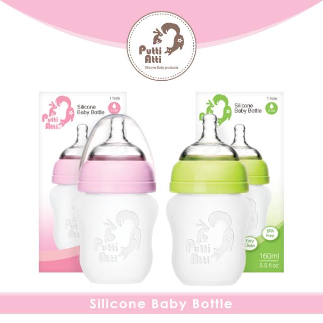 PUTTI ATTI SILICONE BABY BOTTLE SINGLE PACK 160ML DAN 260ML