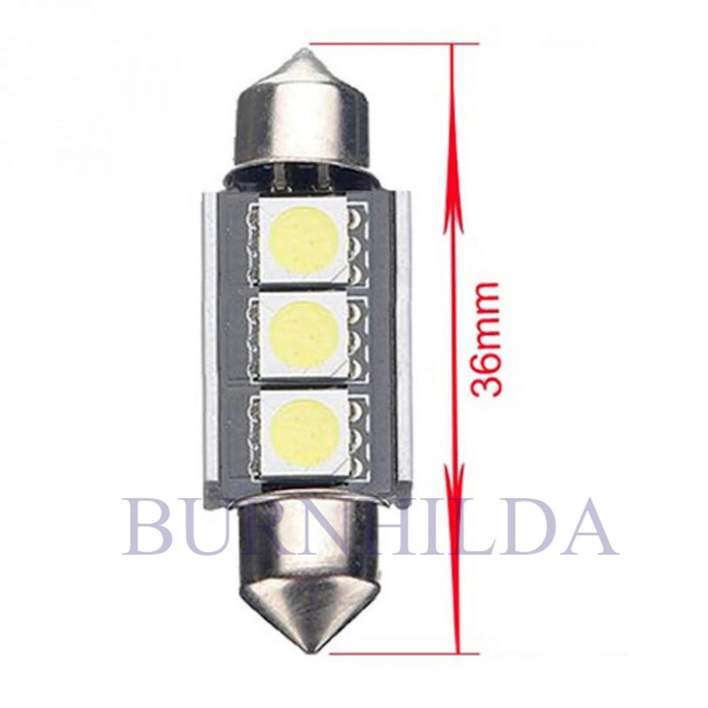 Lampu Interior Mobil LED 36mm C5W DE3423 3 SMD 12V 2 PCS accesoris mobil burnhilda