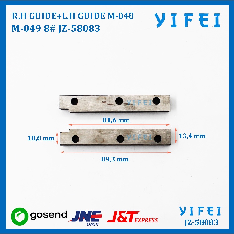 R.H GUIDE+L.H GUIDE M-048/M-049 8# MESIN POTONG KM KS AU YIFEI-58083