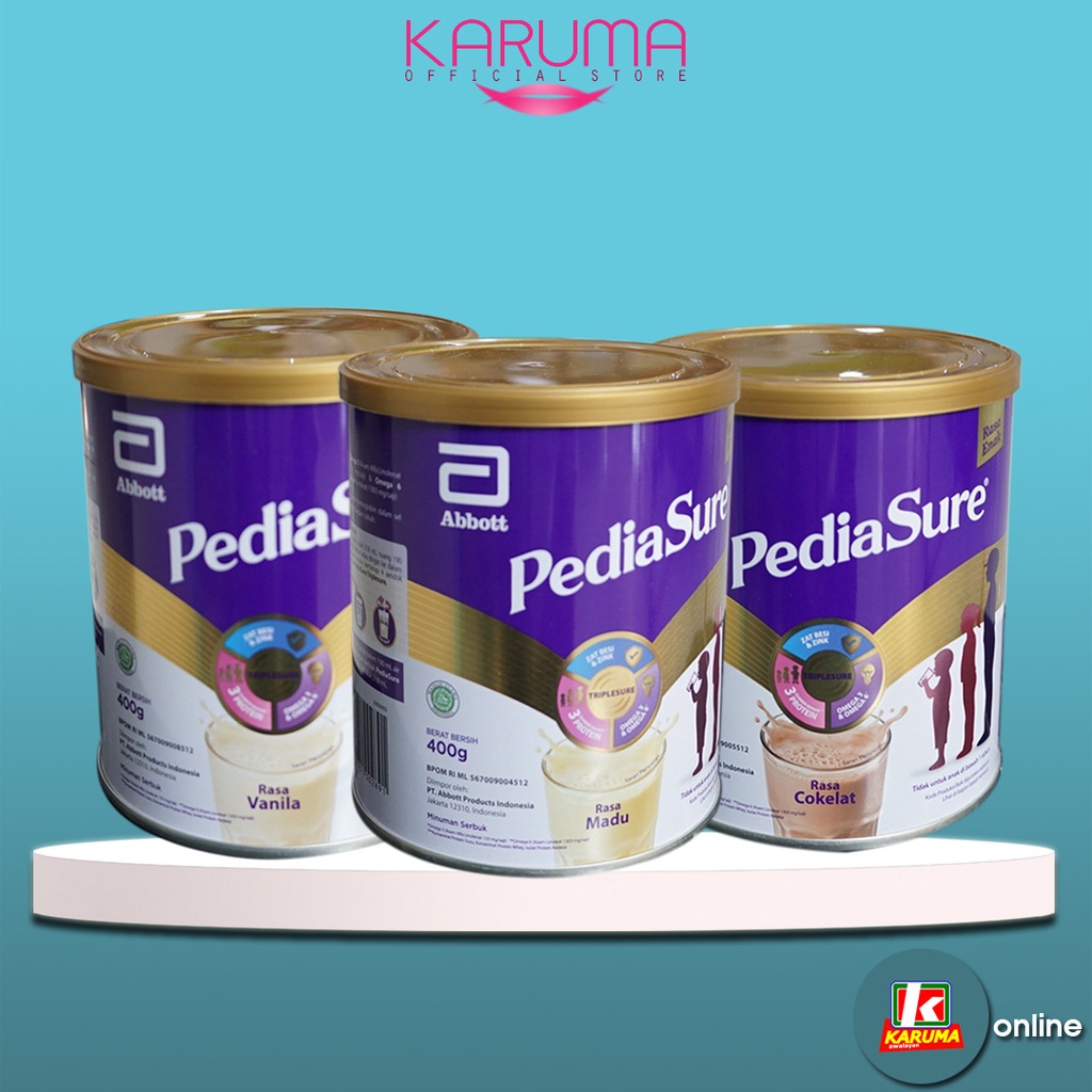 

Pediasure Triplesure Rasa Coklat Madu Vanila 400gr | Susu Pediasure Triplesure Kaleng Packing Aman