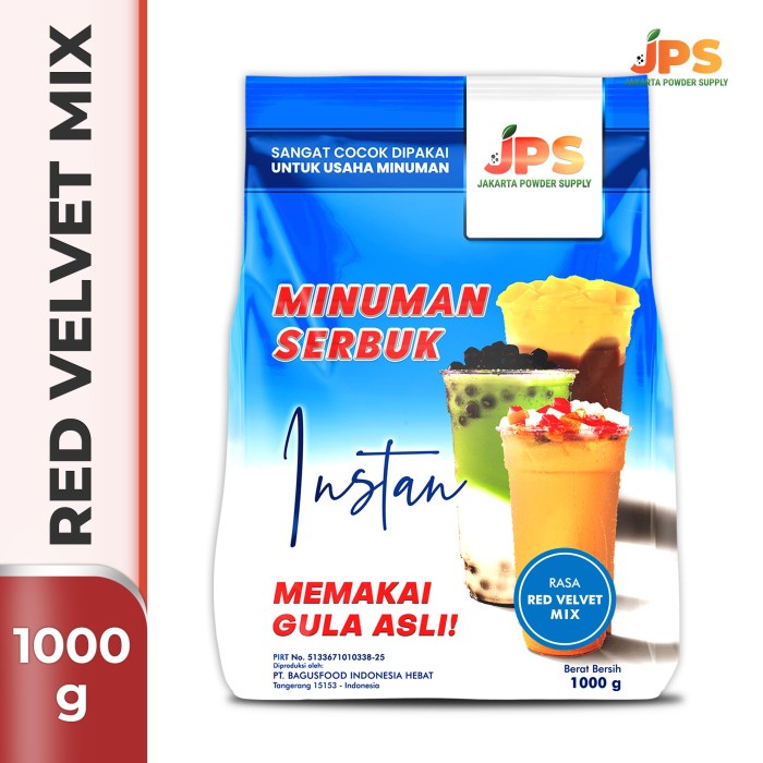 

Lainnya-Minuman-Bubuk- Bubuk Minuman Red Velvet Mix Powder Instan Jps Gula -Bubuk-Minuman-Lainnya.