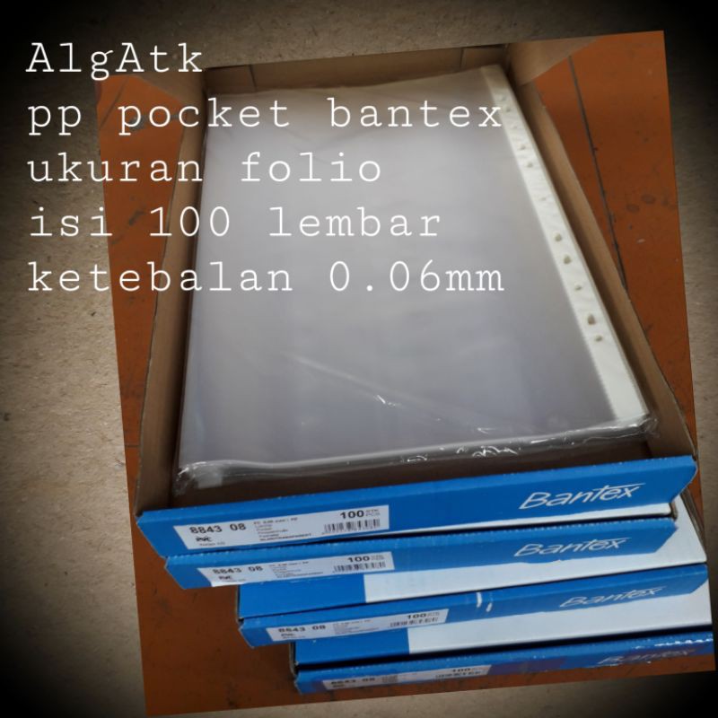 

pp pocket folio bantex 8843 harga untuk 100 lembar