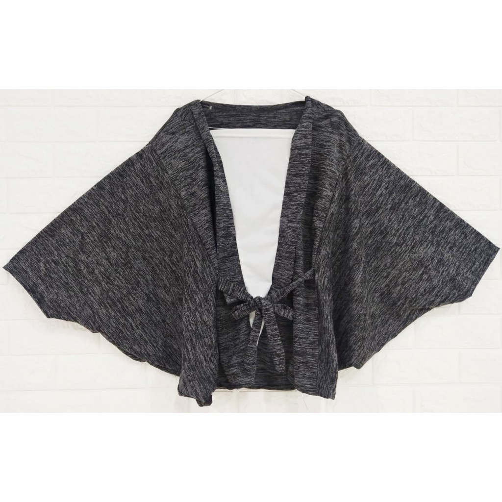 ATASAN CARDIGAN BATWING MOTIF 2IN1 CARLINA
