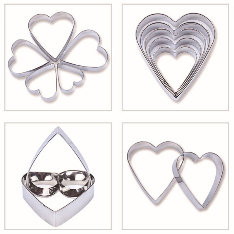 COOKIES CUTTER STAINLESS LOVE ISI 5PCS