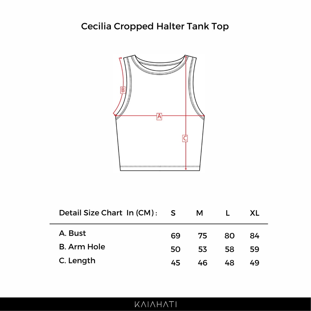 KAIAHATI - Cecilia Cropped Halter Tank Top All Colours