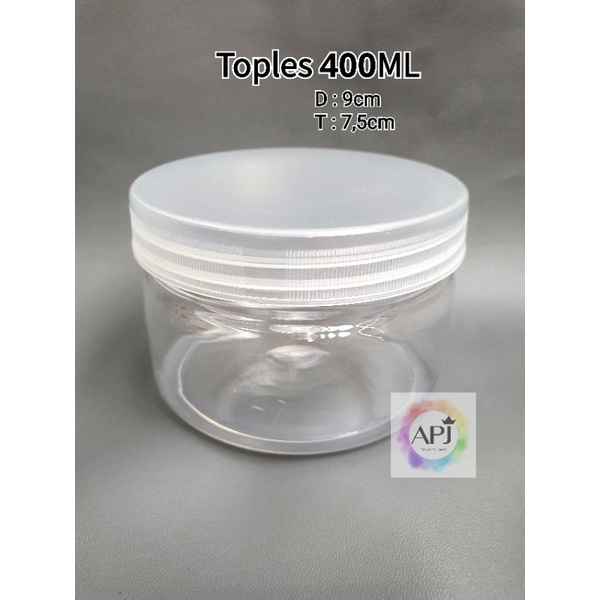 Toples Plastik Tabung Silinder 400ml / Toples plastik 400ml / Toples tabung 400ml / Toples Silinder 