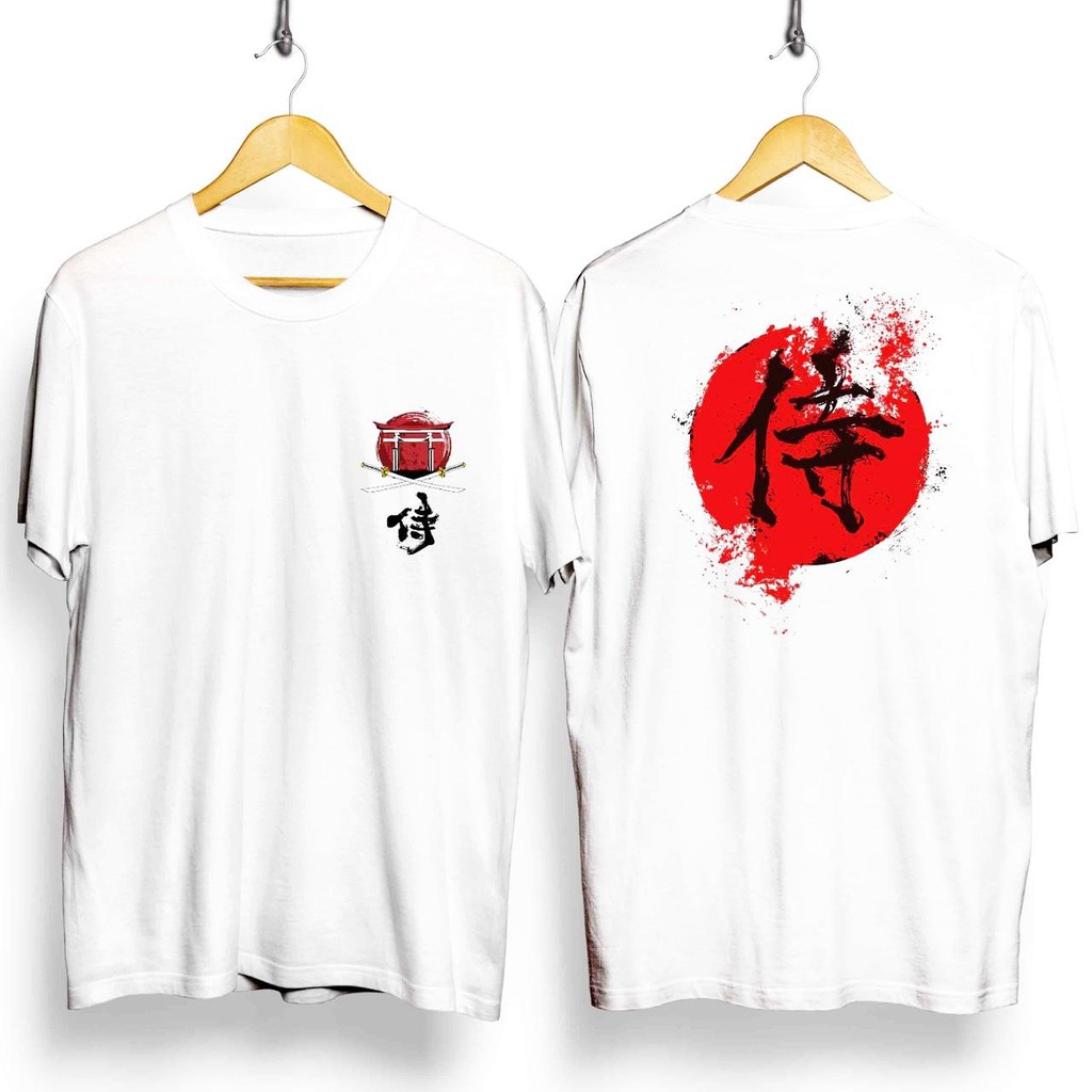 F25 KAOS  SAMURAI LOGO WHITE KAOS  PRIA KAOS  DISTRO  