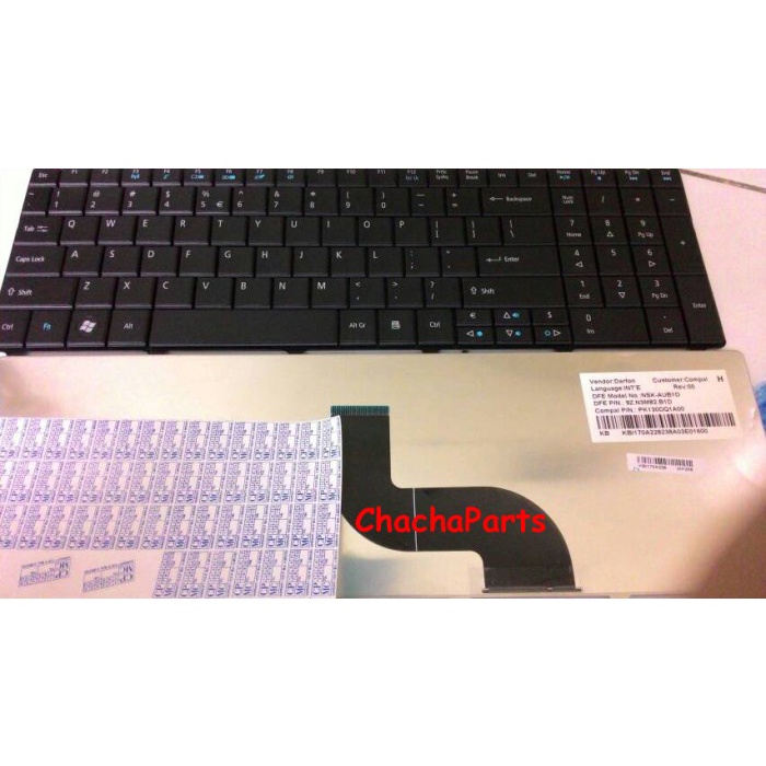 Keyboard Acer Aspire E1-521 E1-531 E1-531G E1-571 E1-571G 5253 - Hitam