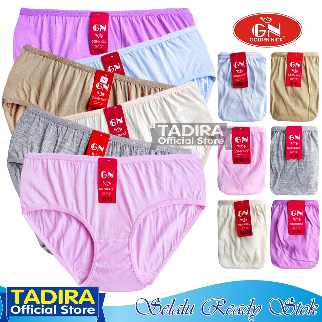 6 Pcs Celana Dalam GN_Wanita Warna Terang Bahan Katun Lembut Stretch Real Pict Kualitas Terjamin TADIRA Store