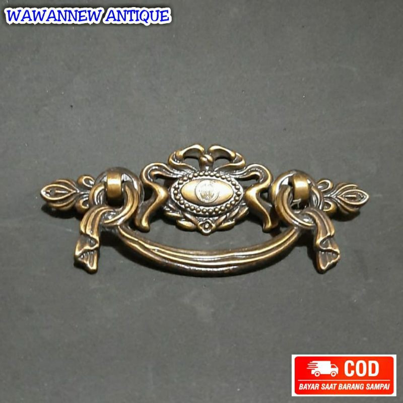 Handle / Tarikan Laci Lemari Jendela Rumah Kuningan Kitchen Set Antik Murah 11.7cm