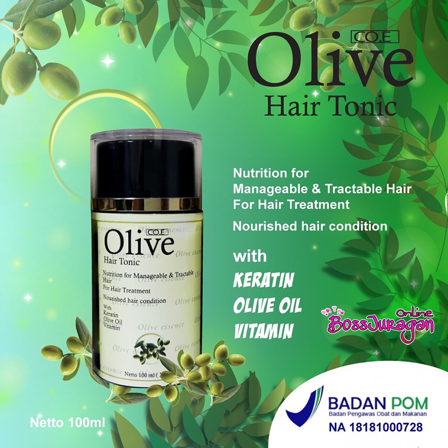 (BOSS) SYB OLIVE HAIR TONIC BPOM - HAIR TONIC RAMBUT