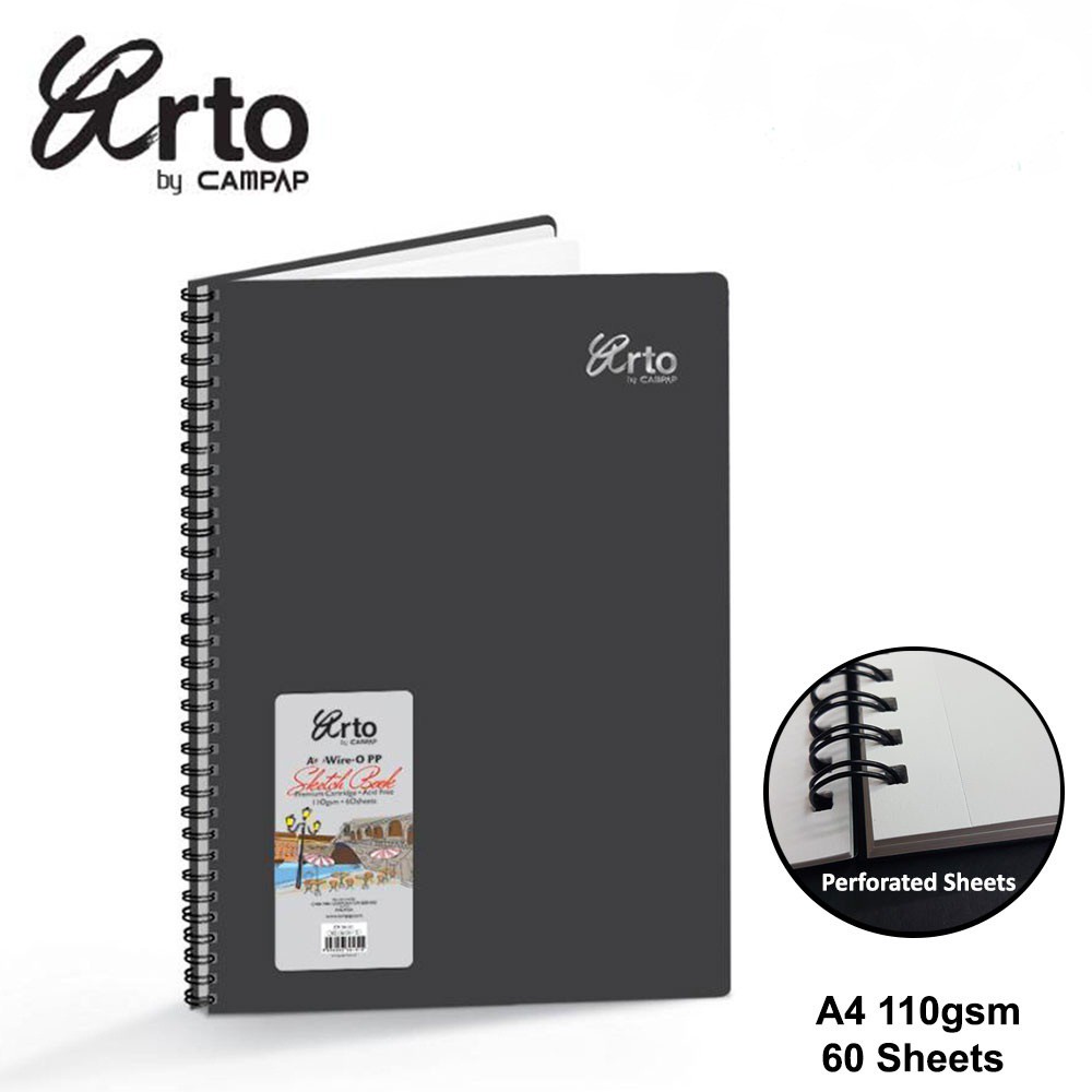 ARTO WIRE-O PP SKETCH BOOK A4