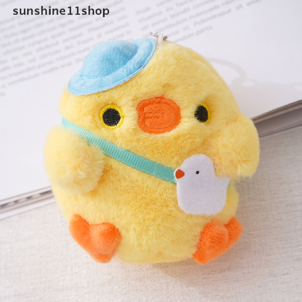 Sho 1Pc Gantungan Kunci Bentuk Boneka Plush Ayam Kecil Lucu Warna Kuning