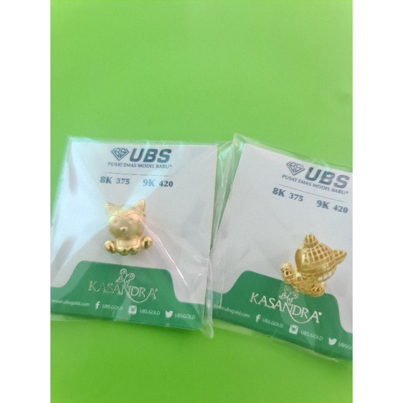 Charm gelang kucing cat lucu UBS kadar 375 8K