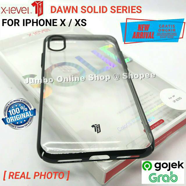 Case Iphone X - XS X-LEVEL DAWN SOLID Clear Ultra Thin hard plating HP