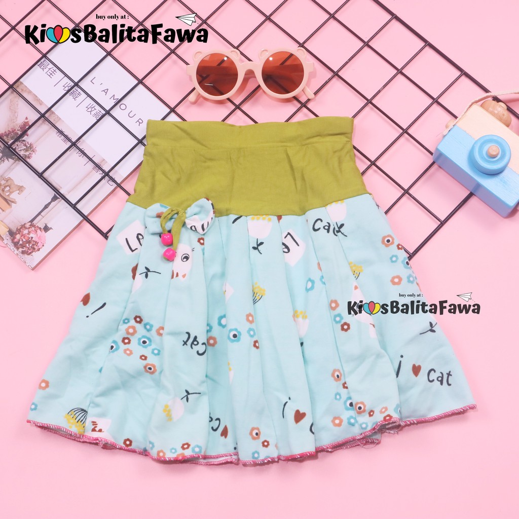 Rok Cassie uk 1-4 Tahun / Rok Anak Perempuan Murah Skirt Pendek Polos  Pakaian Fashion Import