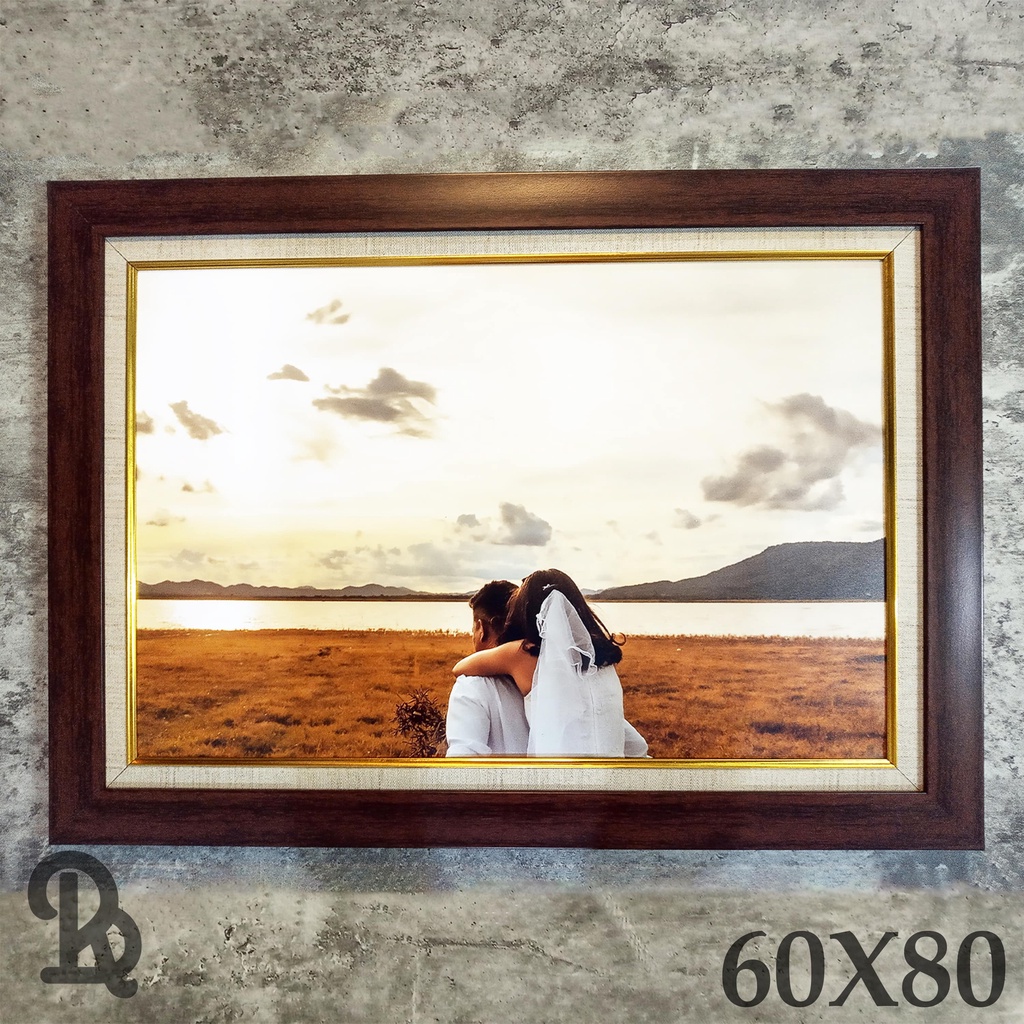 PAKET cetak foto + bingkai double frame (60x80cm)