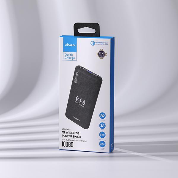 Vivan VPB-W10 10000mAh Qi Wireless Power bank Quick Charge Original