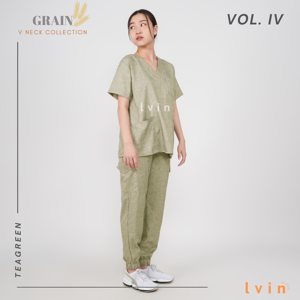 [ Lvin ] Vol IV - DENIM 02 - Baju OKA  Joger / Baju Jaga / Set Baju Celana Jaga Oka / Dokter Lengan Pendek / Baju OK two tone / Calm Series