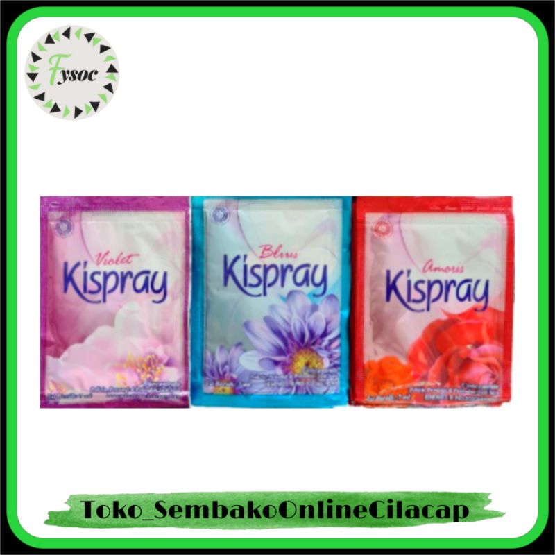 KISPRAY SACHET 7ML BIRU BLUIS UNGU VIOLET MERAH AMORIS