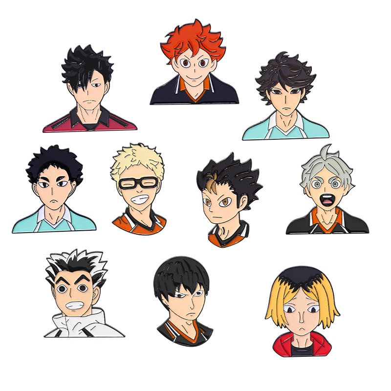 Bros Pin Desain Anime Junior Volleyball Player Untuk Aksesoris Pakaian