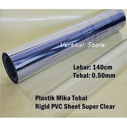 Plastik PVC Mika Kaku Bening Lebar 140 cm Tebal 0.50mm