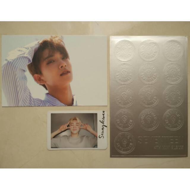 [CLEARANCE SALE] SEVENTEEN AL1 ALBUM STICKER, JISOO (JOSHUA) POSTCARD, BOO SEUNGKWAN POLA PC PHOTOCA