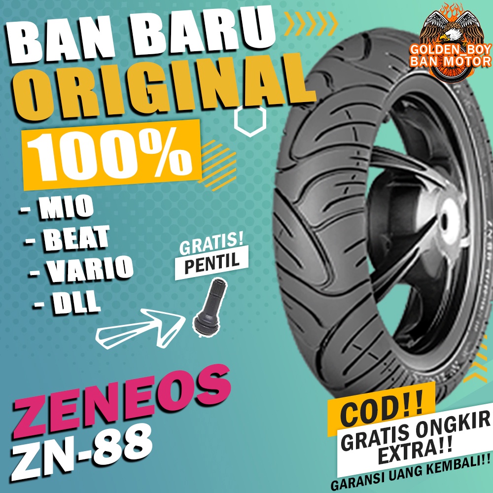 ban motor matic tubles beat zeneos zn88 ring 14 tubles sepasang paket ban motor matic depan belakang