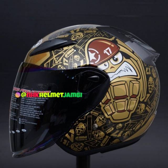 HELM NHK R6 GP EDITION KAREL ABRAHAM GOLD KACA RAINBOW LIMITED EDITION FREE SET STIKER KACA
