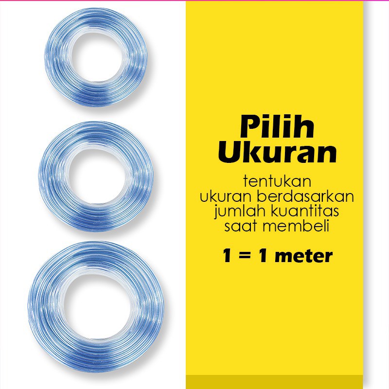 SELANG WATERPASS 1/4 INC / SELANG TIMBANG HORIZONTAL / SELANG AQUARIUM TRANSPARANT KECIL PERMETER