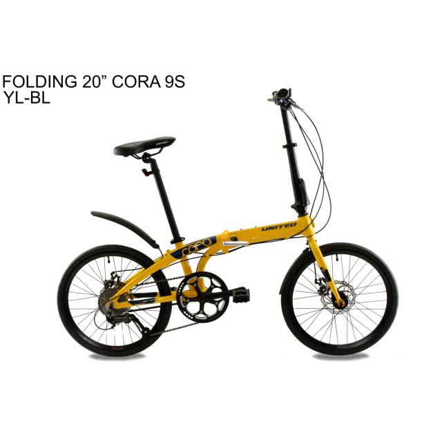 Sepeda Lipat 20" United Cora 9 Speed Alloy