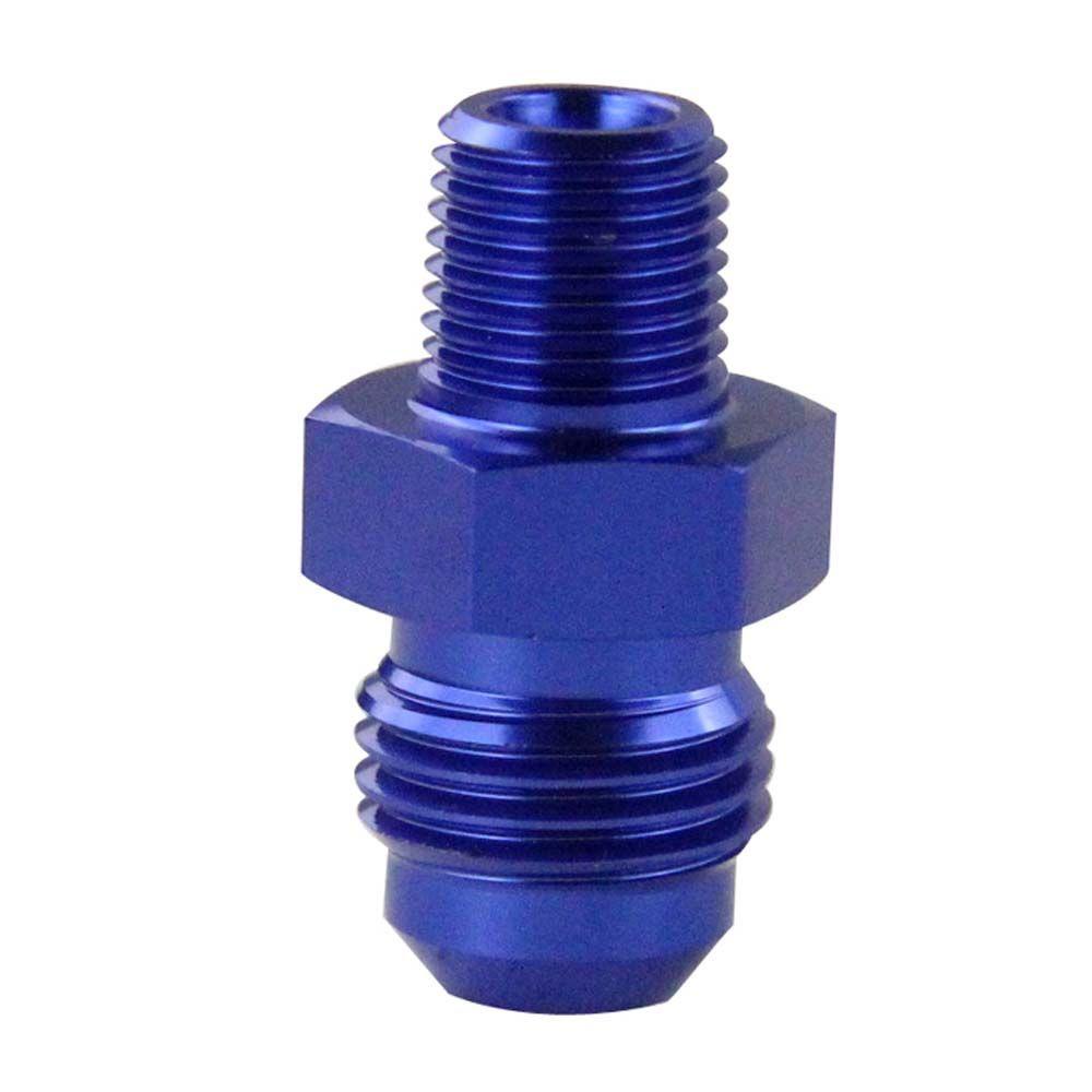 Lanfy Adaptor Lurus Aluminium Fast Flow AN6 AN8 AN4 1per8 NPT fitting Selang Otomatis Biru