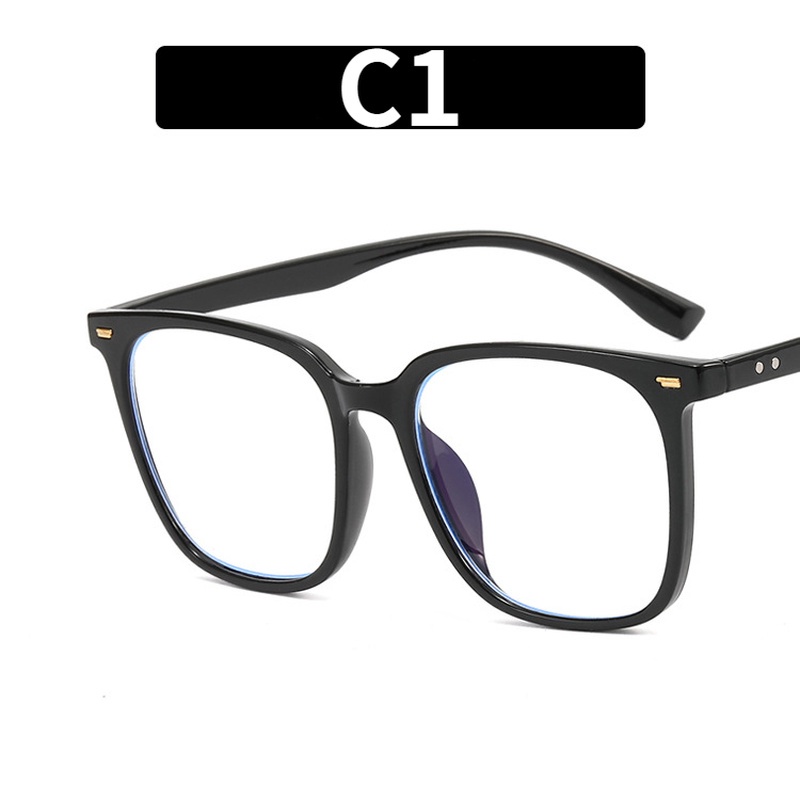 Kacamata Lensa Persegi Anti Blue Light Warna Permen Gaya Korea