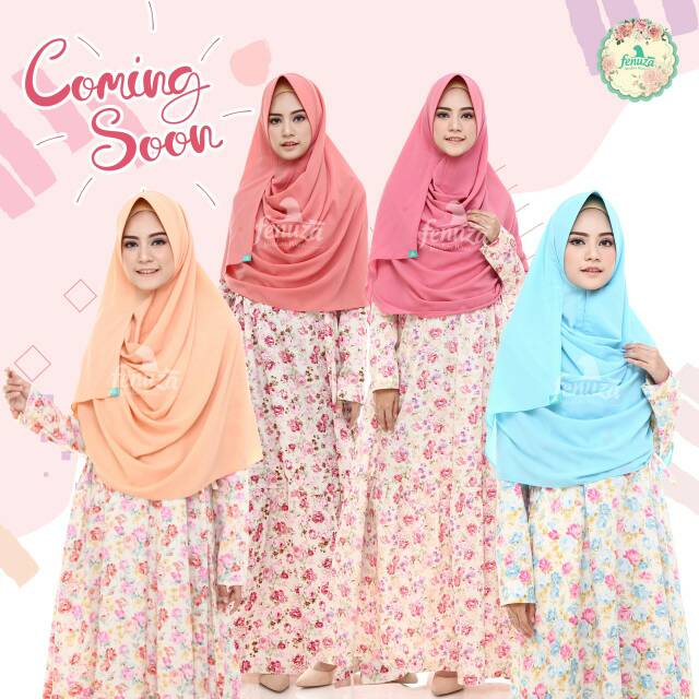 Couple gamis mam samaira flower & gamis anak aqeela by fenuza