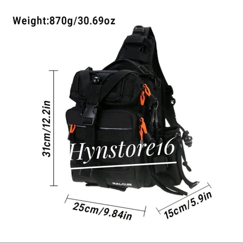 Tas Selempang Pria Outdoor Tactical -Black