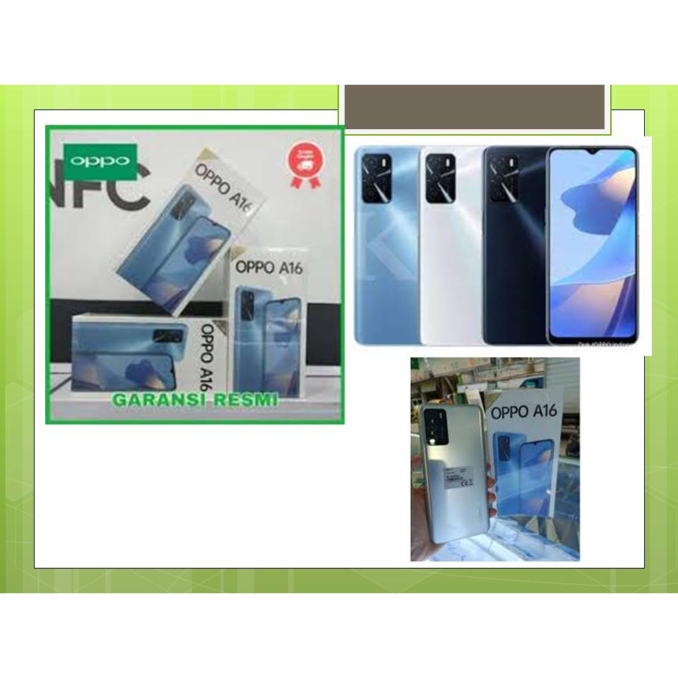 OPPO A16 RAM 3GB ROM 32GB OPPO A16 3 32 GB Garansi Resmi 3 GB 32 GB BAGUS MURAH PROMO TERBARU