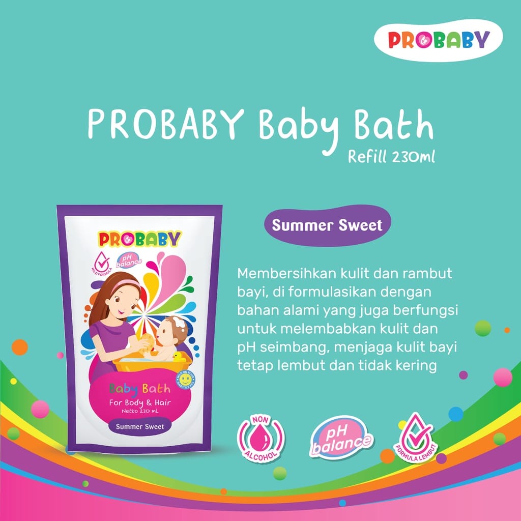 PROBABY Baby Bath Sammer Sweet Sunny Shine Lovely sky 200ml 230ml