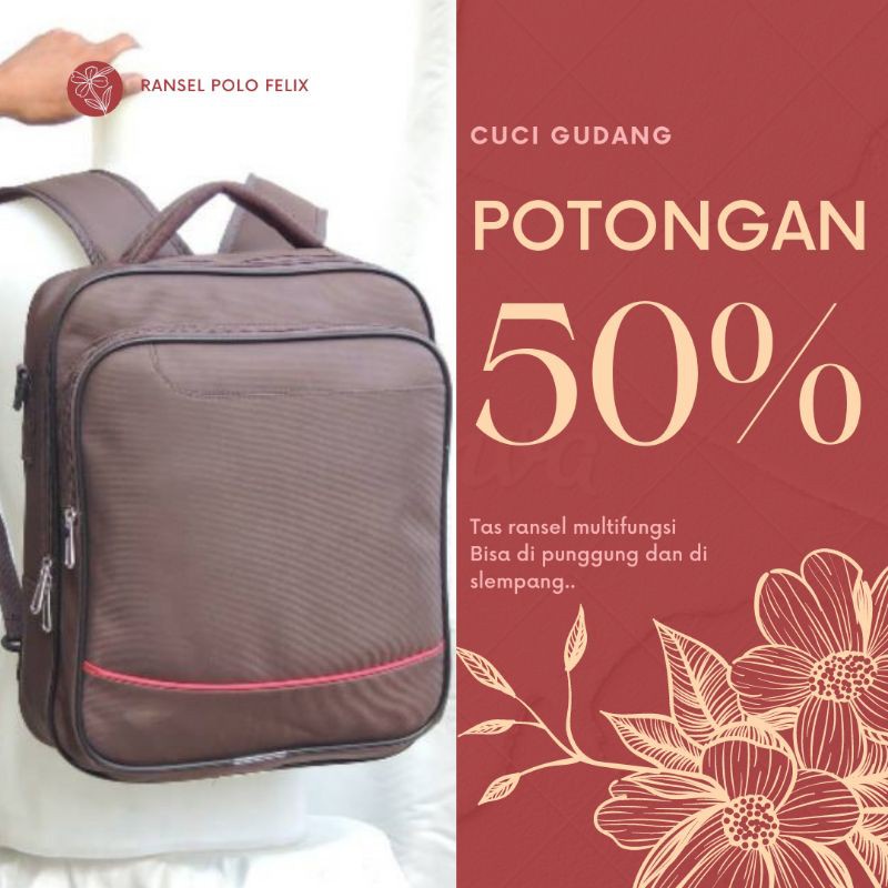 Ransel Wanita Mode Tas Laptop Kapasitas Besar Tas Sekolah Siswa Multifungsi Tahan Air Paket Perjalanan Luar Ruangan Anti Maling