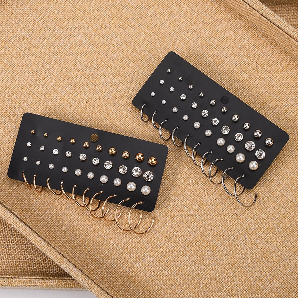 Hu Hu Hu Hu Hu Alat Bantu Pasang Kacamata♡ 40pcs / Lembar Anting Tusuk Mutiara Imitasi Bentuk Bulat Bahan Cubic Zirconia Untuk Wanita