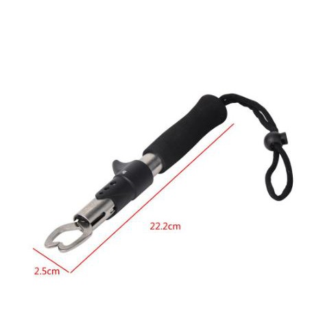 [TOSERBA_EMAK] - iLure Portable Stainless Steel Fishing Gripper Tool Equipment - FLG-P-006 - Black