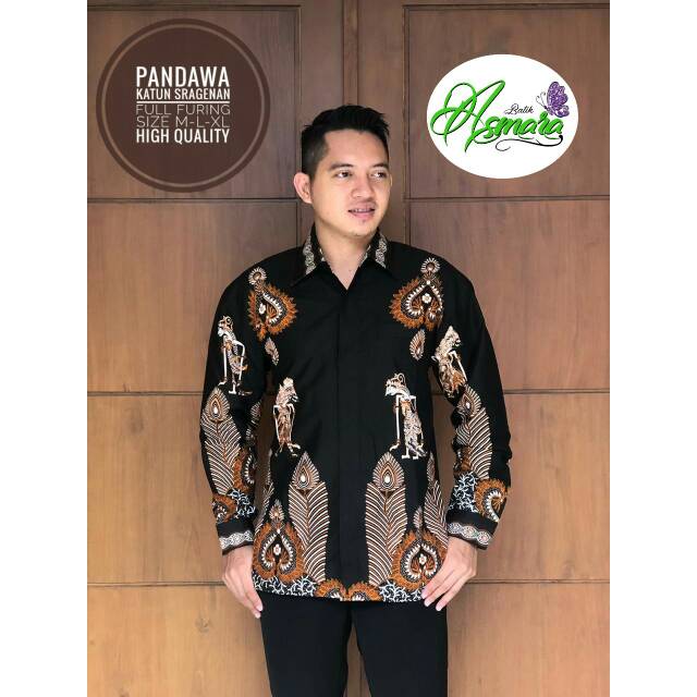 Batik Pria Pandawa Katun Sragenan Full Furing Murah