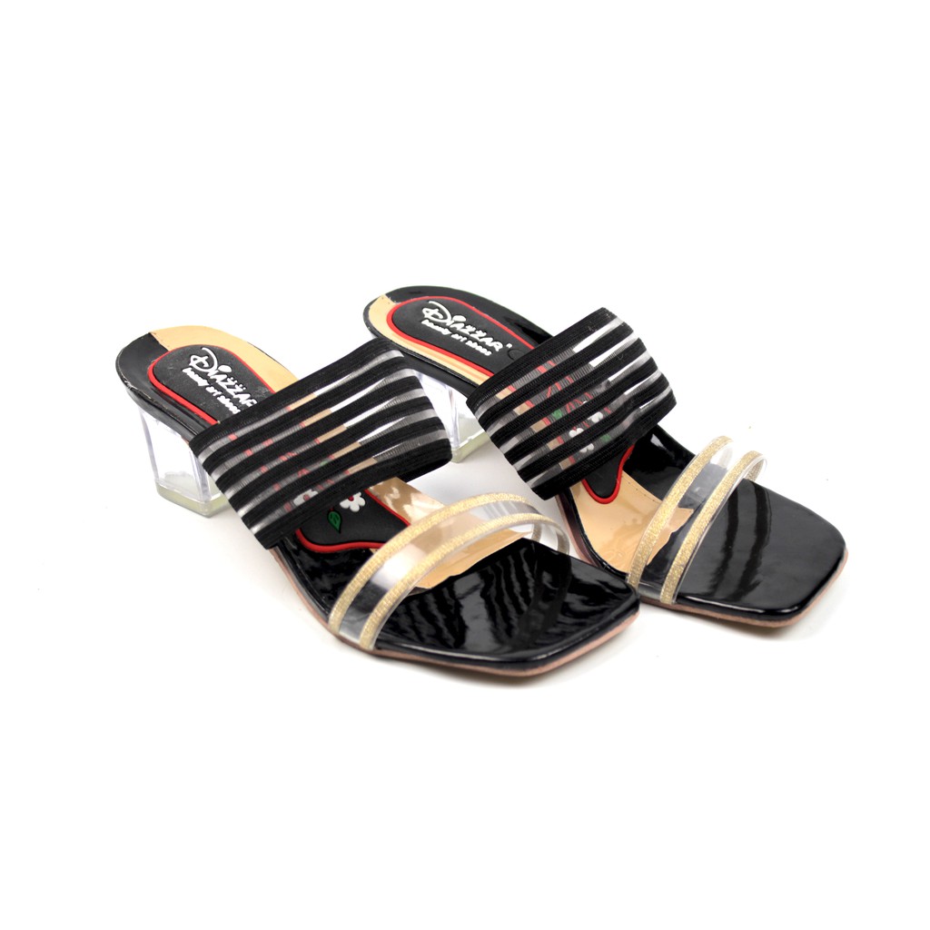 SANDAL HIGH HELLS WEDGES WANITA HAK KACA 5CM DZR